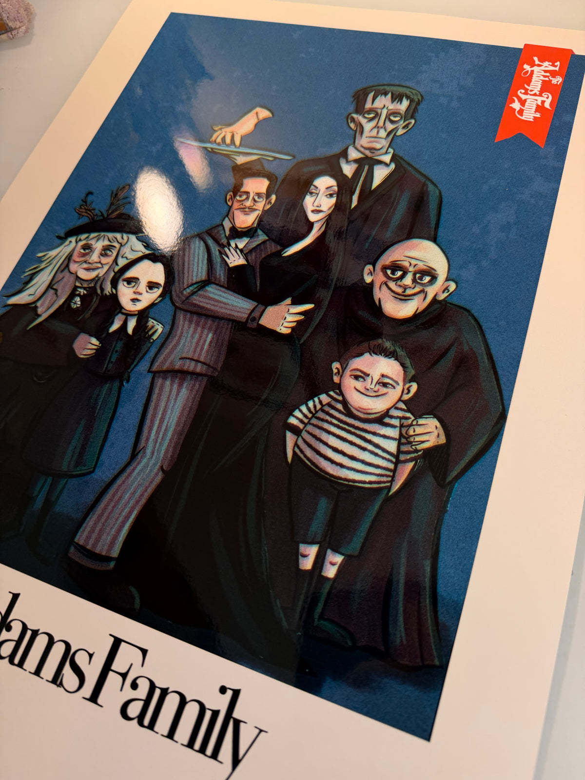 Addam’s Family illustration Poster Wall Art