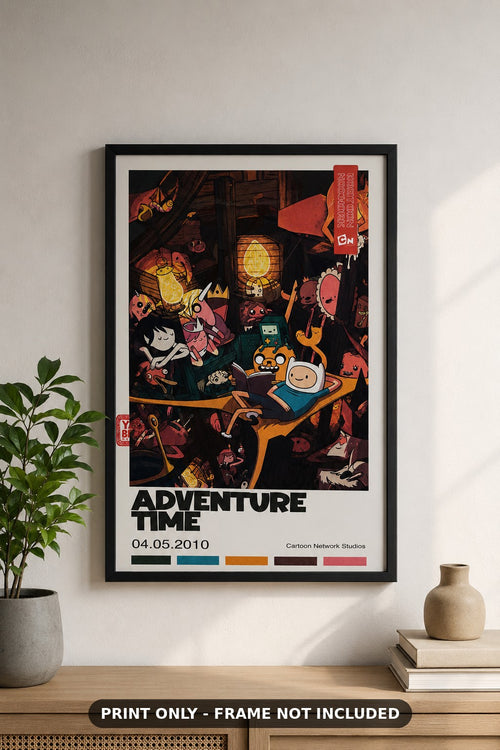 Adventure Time Classic Poster, Finn & Jake Art Print poster print - fan art wall decor on glossy photo paper