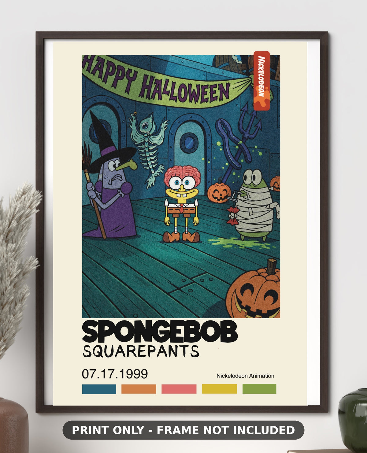 SpongeBob SquarePants Halloween Classic Poster Art Wall poster print - fan art wall decor on glossy photo paper