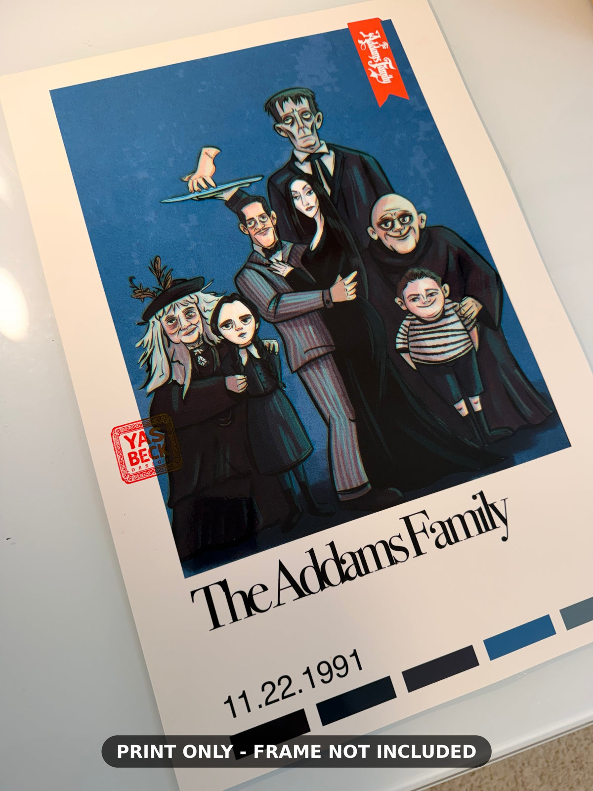 Addams Family illustration poster print - fan art wall decor