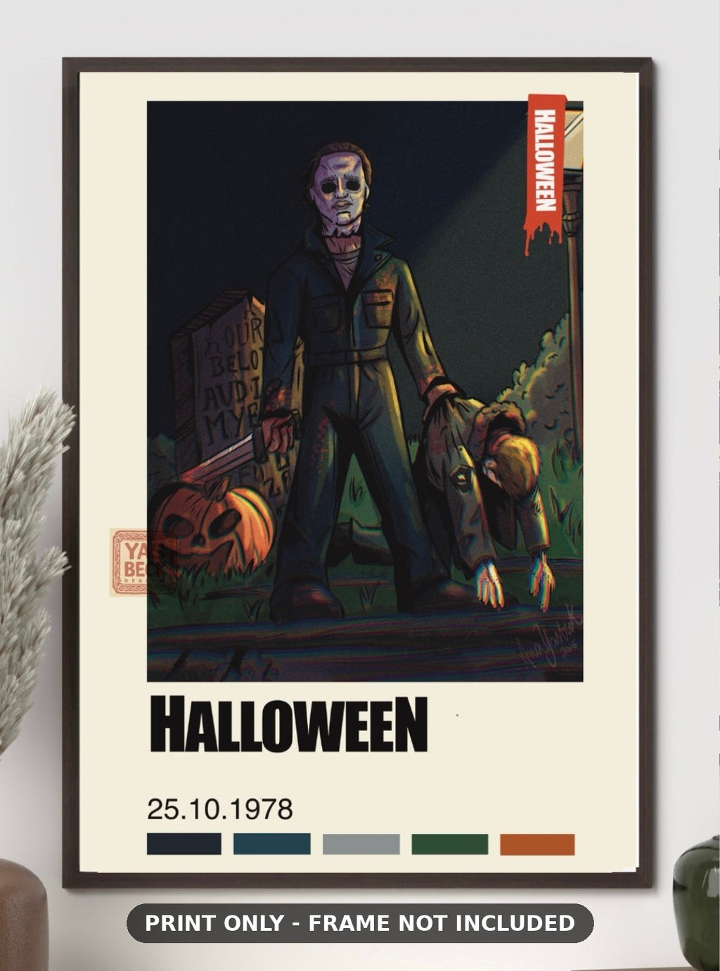 Halloween 1978 Michael Myers poster print - fan art wall decor on glossy photo paper
