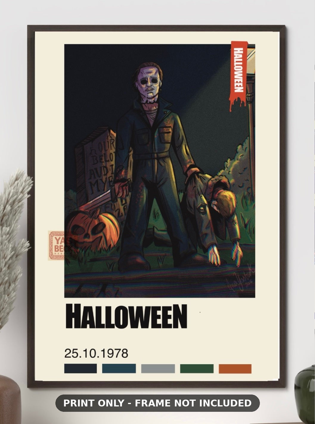 Halloween 1978 Michael Myers poster print - fan art wall decor on glossy photo paper