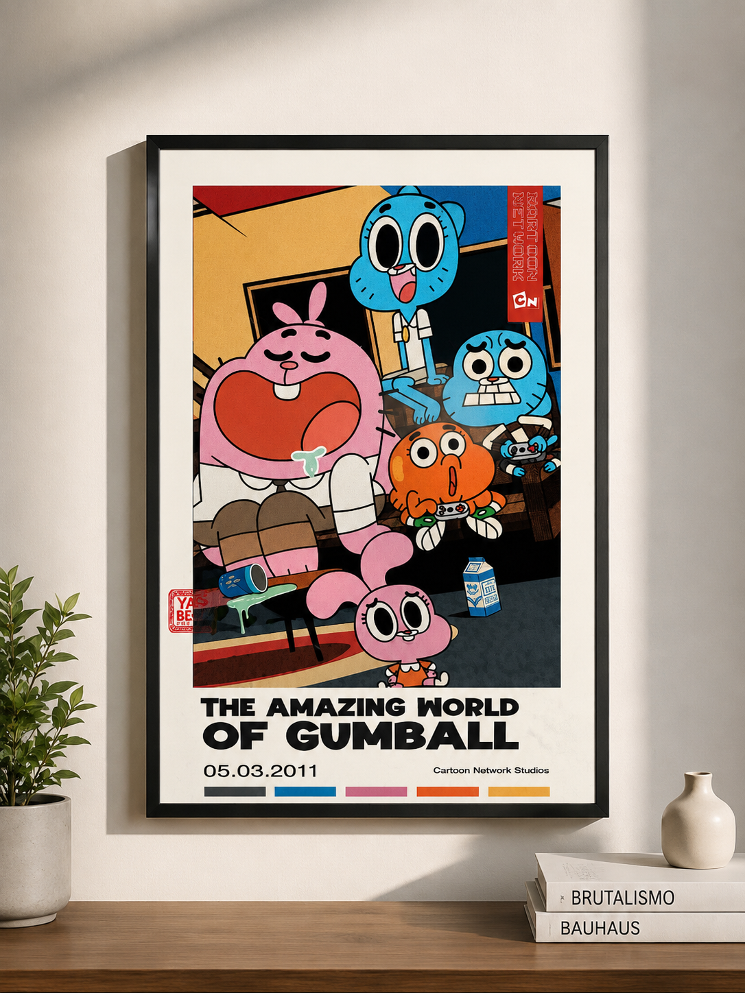 Gumball Wall Art Classic Poster, Vintage Print in Two Sizes