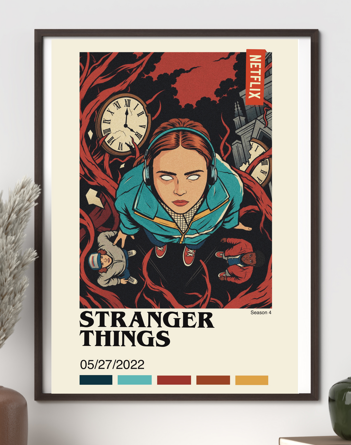 Stranger Things MAX Poster Art Wall season 4 Netflix Vecna