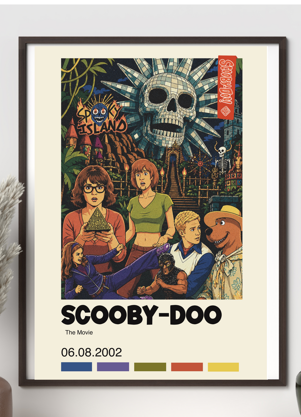 Scooby-Doo Movie Poster 2002 Art Wall Velma Daphne Fred Spooky Island