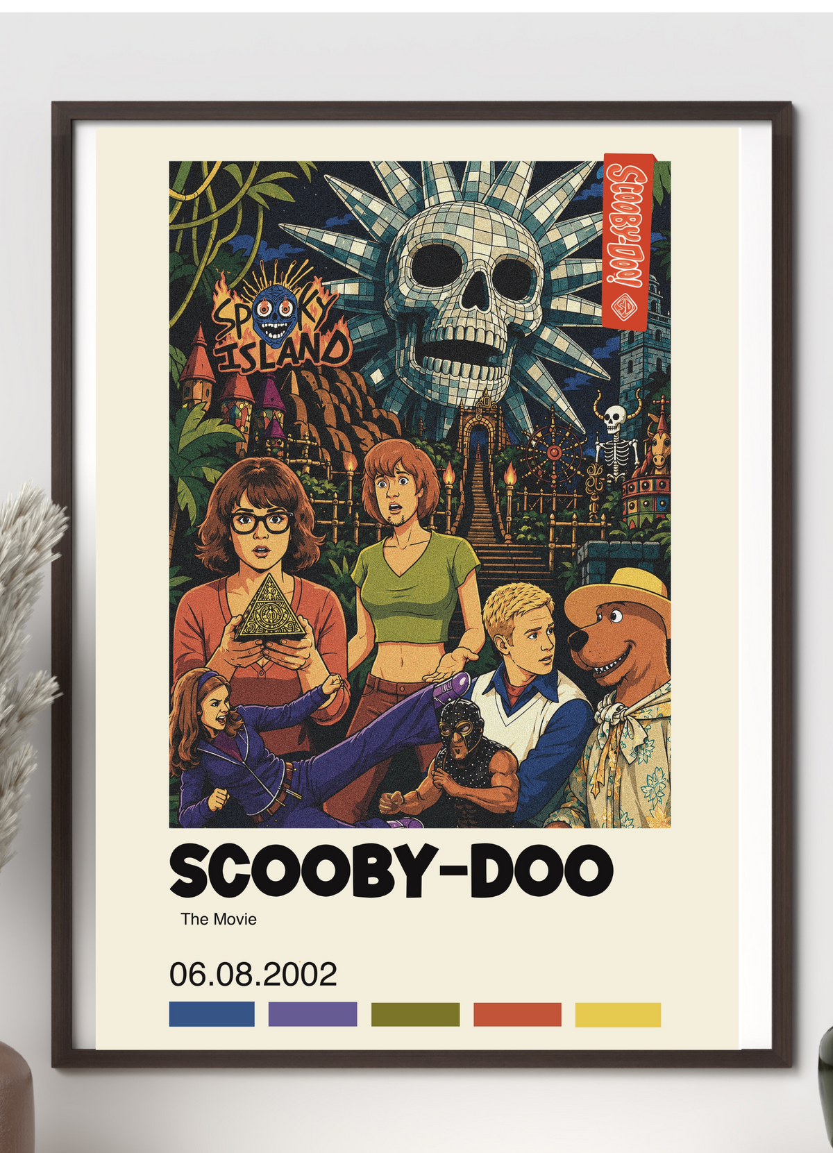 Scooby-Doo Movie Poster 2002 Art Wall Velma Daphne Fred Spooky Island