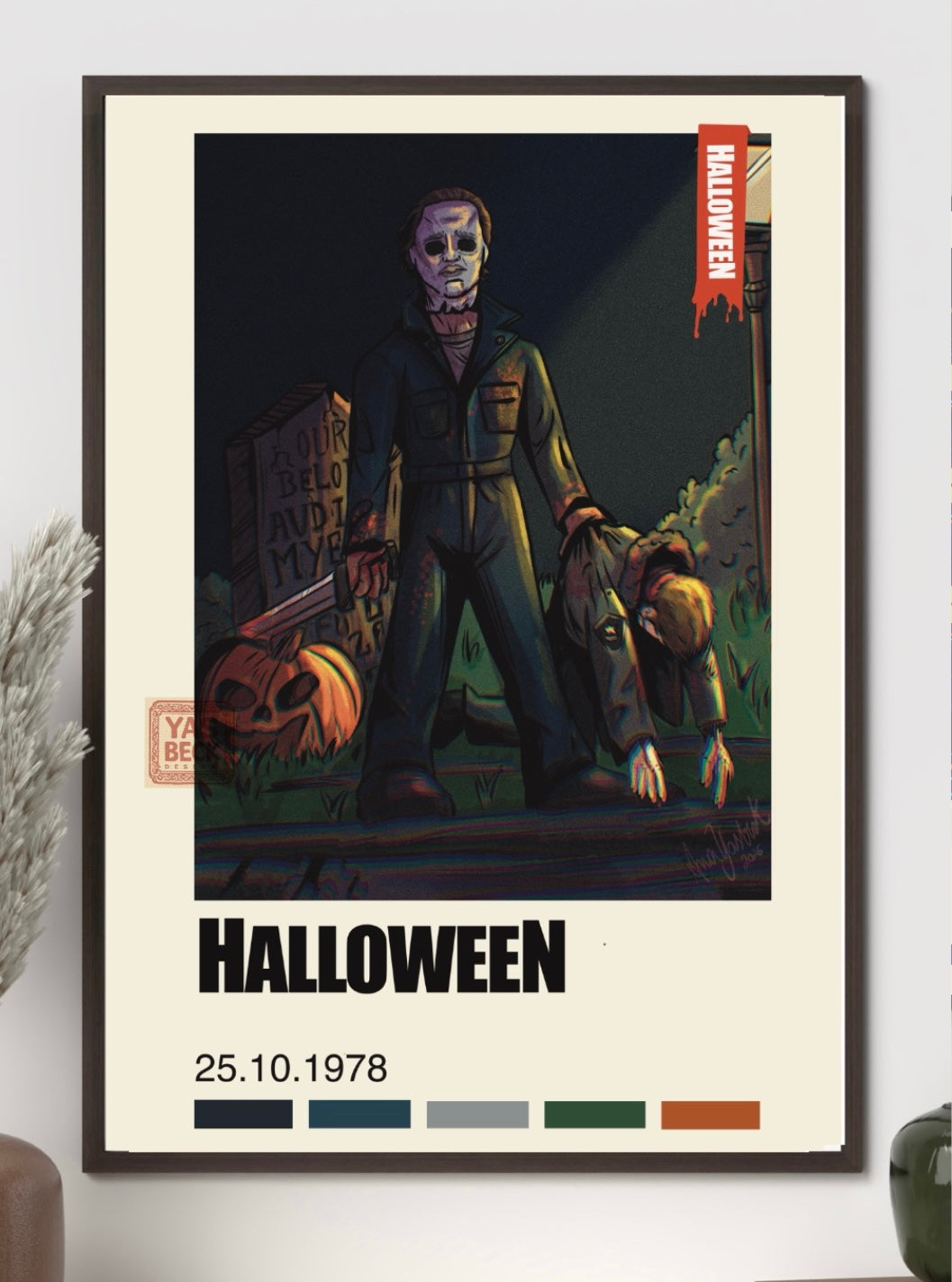 Halloween 1978 Michael Myers poster print - fan art wall decor on glossy photo paper