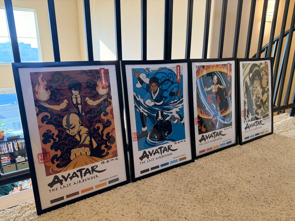 Avatar Poster Set | The Last Airbender Minimalist Wall Art | Team Prints