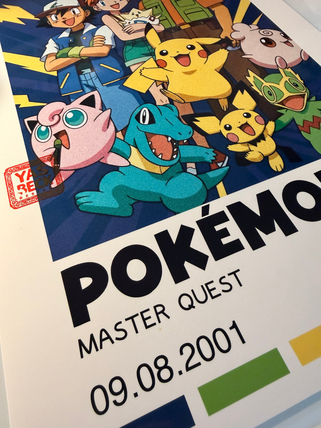 Retro Pokemon Glossy Art Print | Vintage Anime Wall Decor for Kids Room Collector Fan Gift