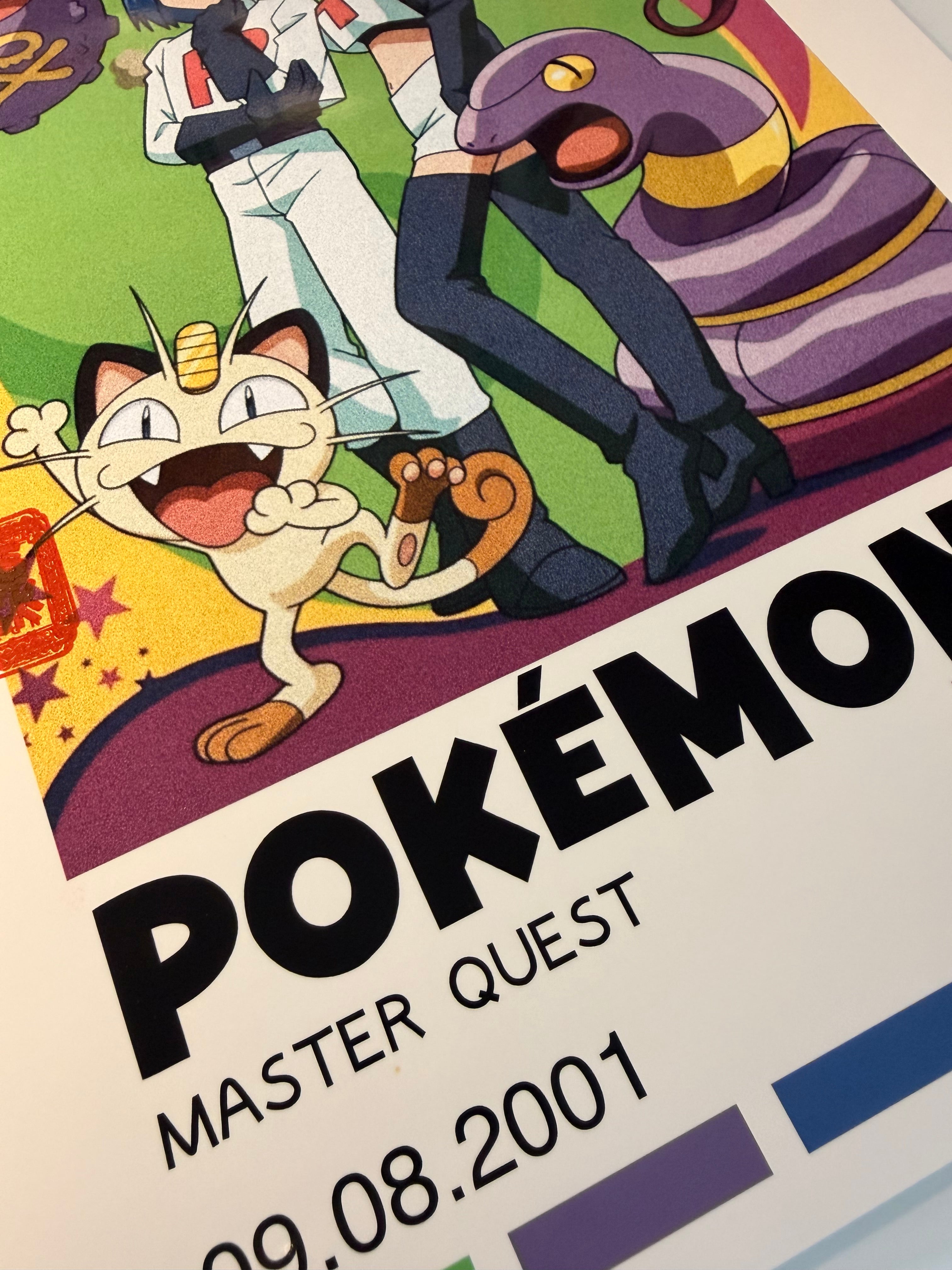 Pokémon Poster Team Rocket Retro Art Print | Vintage Anime Wall Decor