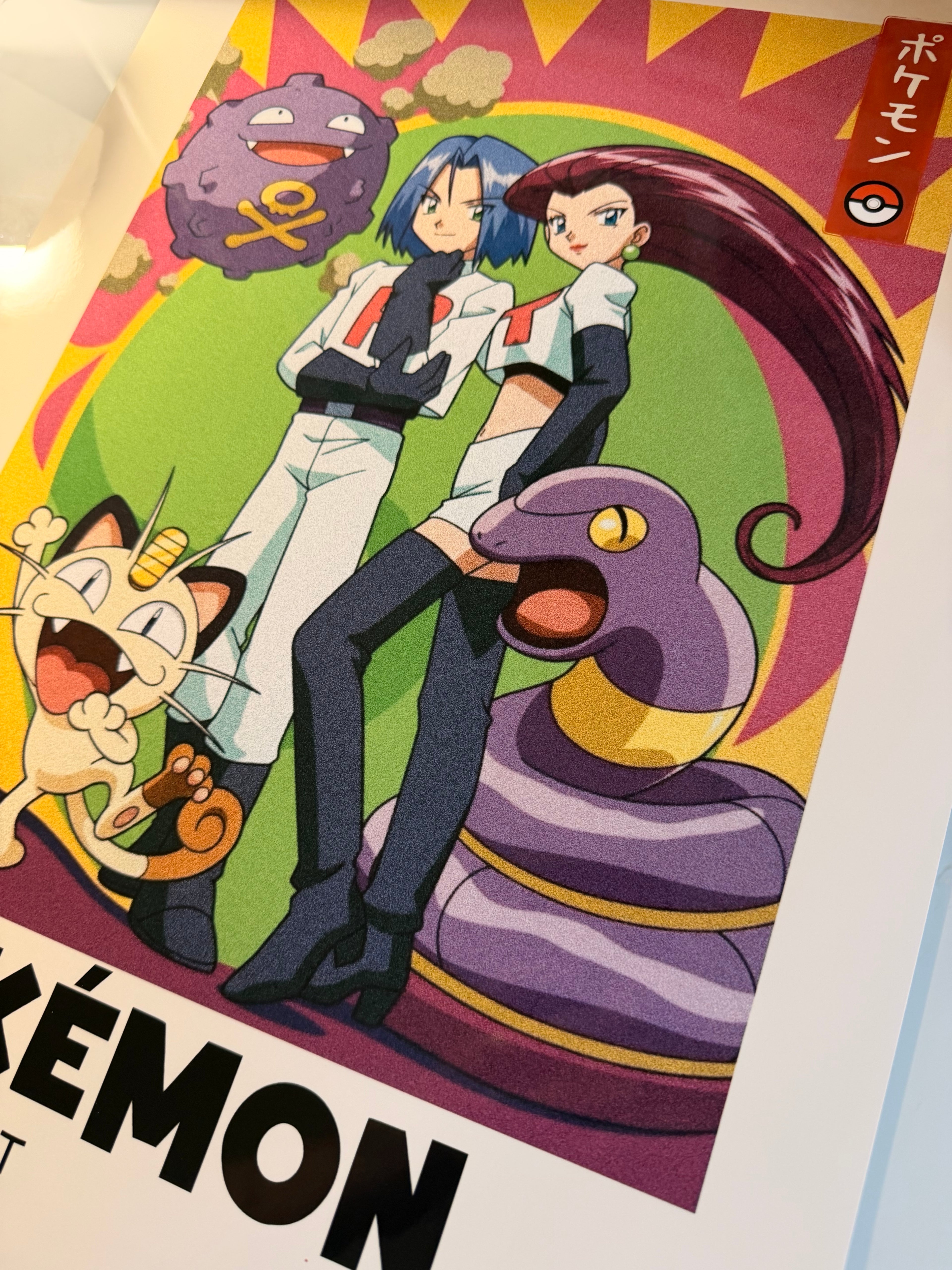 Pokémon Poster Team Rocket Retro Art Print | Vintage Anime Wall Decor
