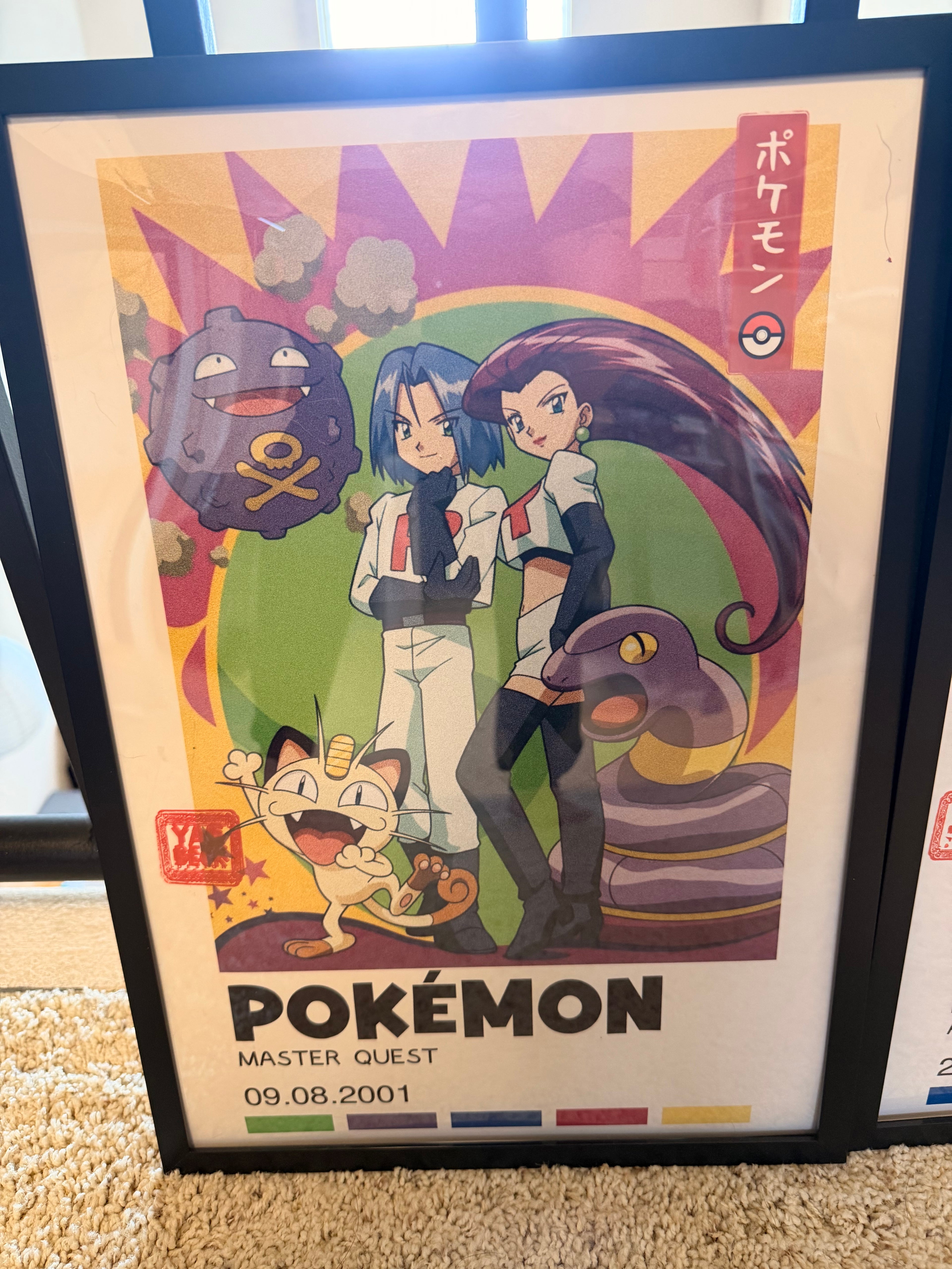 Pokémon Poster Set of 3, Vintage Anime Wall Art Featuring Ash, Misty & Team Rocket