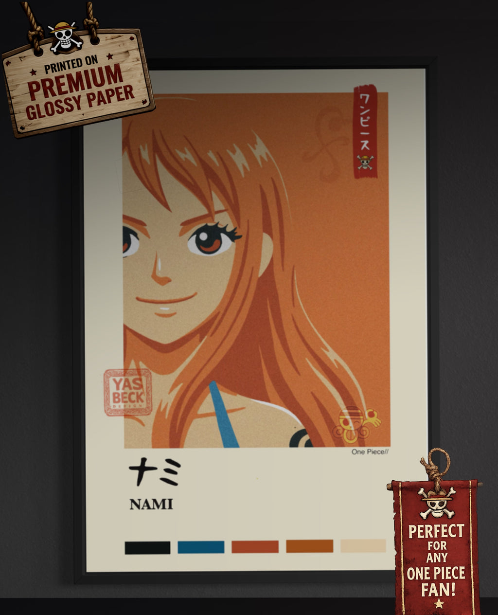 One Piece Nami Poster, Anime Art Print on Glossy Paper