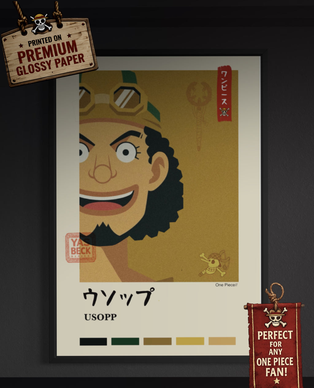 One Piece Usopp Poster, Anime Wall Art Print in Two Sizes