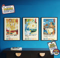 Pokemon Poster Set - Epic Battles Featuring Pikachu, Charizard & Blastoise