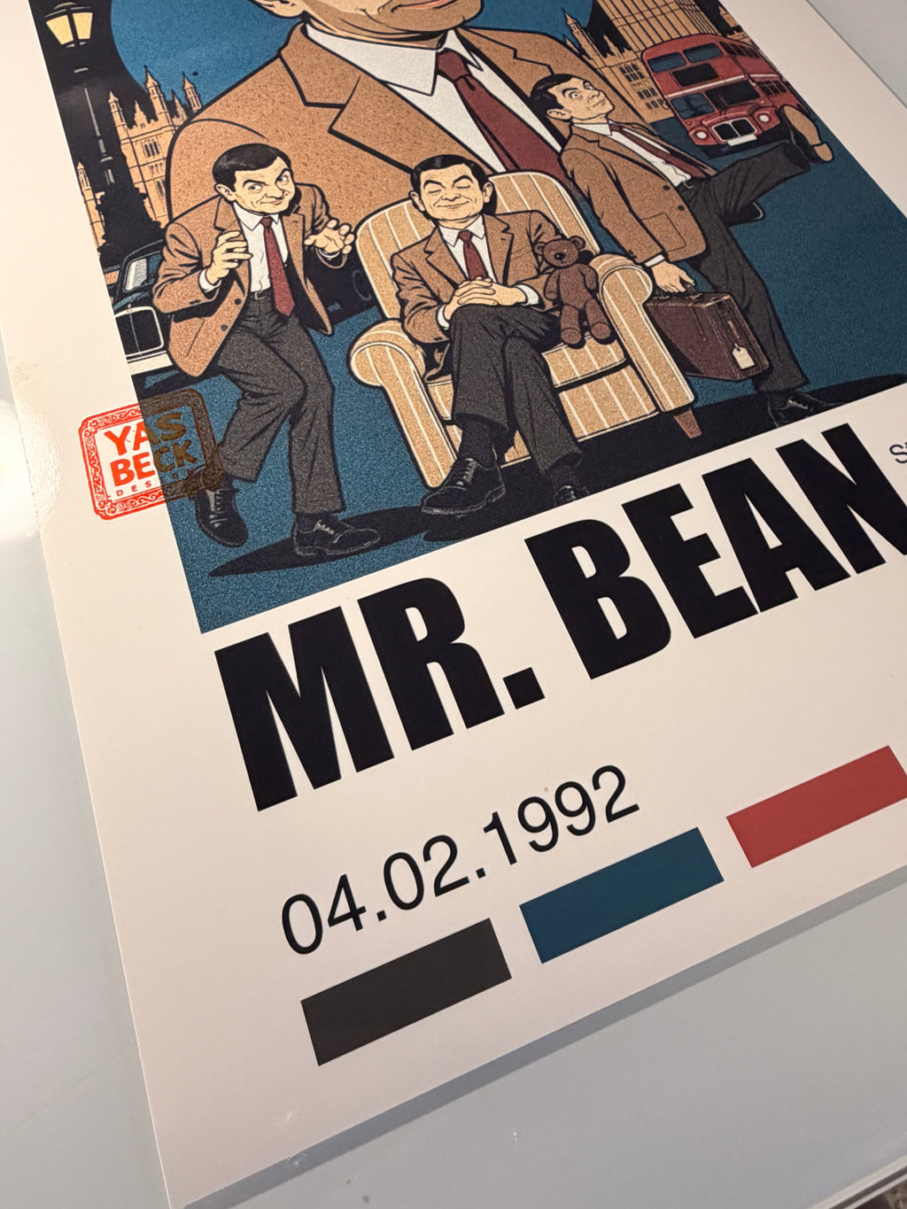 Mr Bean Poster | Vintage TV Art Featuring Rowan Atkinson | Retro Comedy Decor
