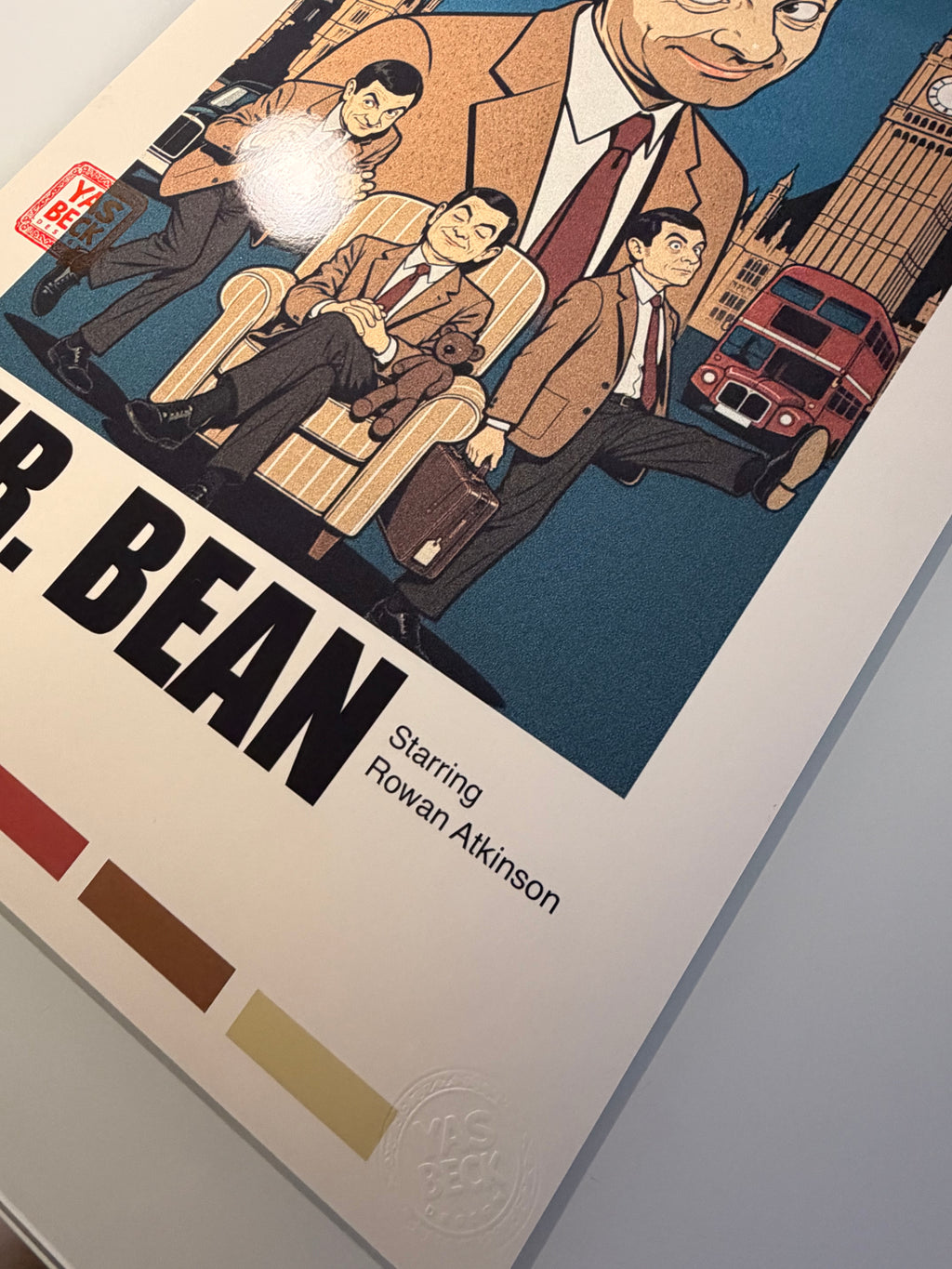 Mr Bean Poster | Vintage TV Art Featuring Rowan Atkinson | Retro Comedy Decor