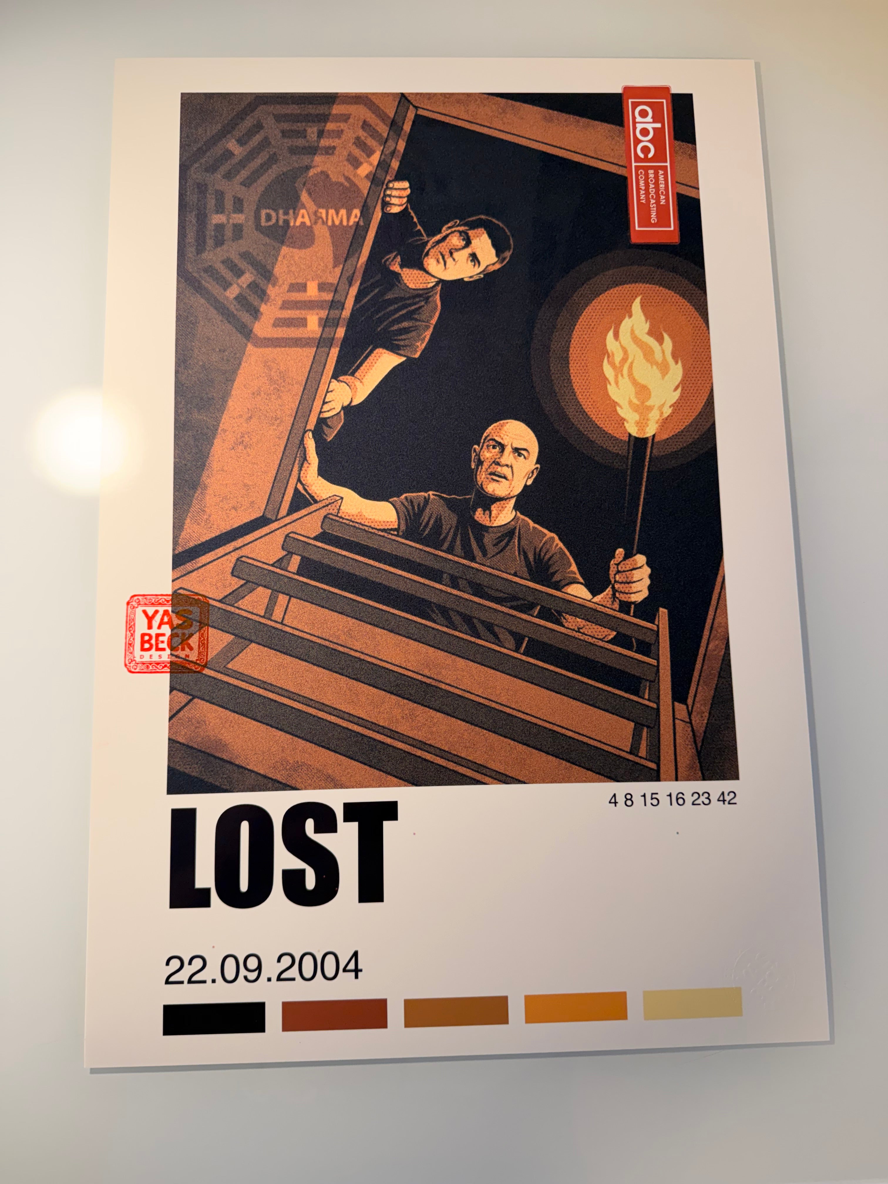 Lost Poster | Vintage TV Series Art Print Featuring John Locke & Jack