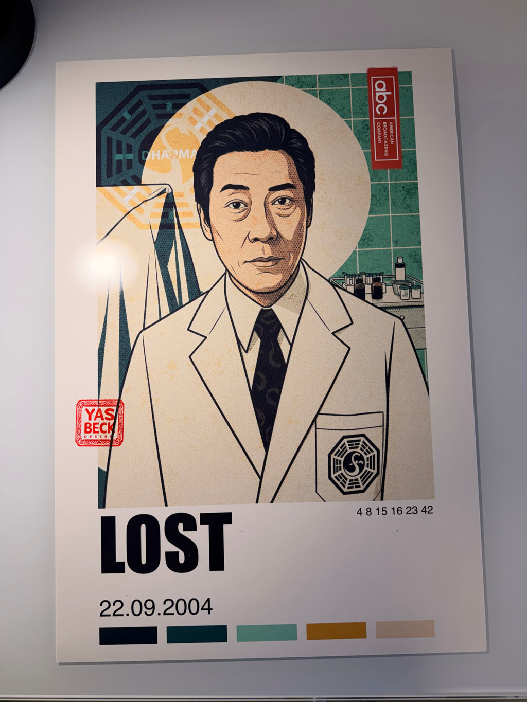Lost Poster Featuring Dr. Pierre Chang | Vintage Dharma Initiative Art