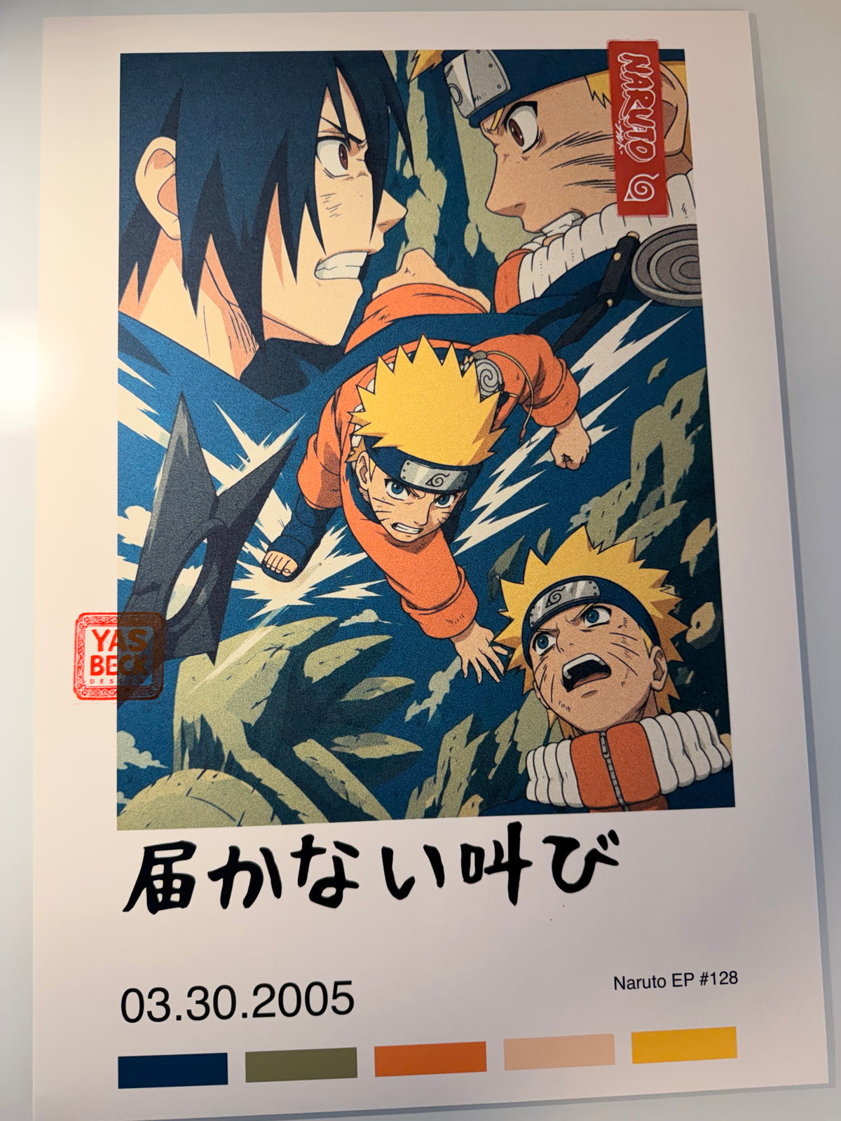Naruto Vintage Anime Poster Set of 3 | Classic Naruto Art Prints | Team 7, Rock Lee & Sasuke | Japanese-Inspired Wall Art