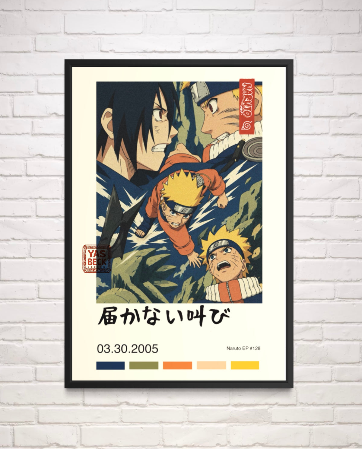 Naruto Vintage Anime Poster Set of 3 | Classic Naruto Art Prints | Team 7, Rock Lee & Sasuke | Japanese-Inspired Wall Art