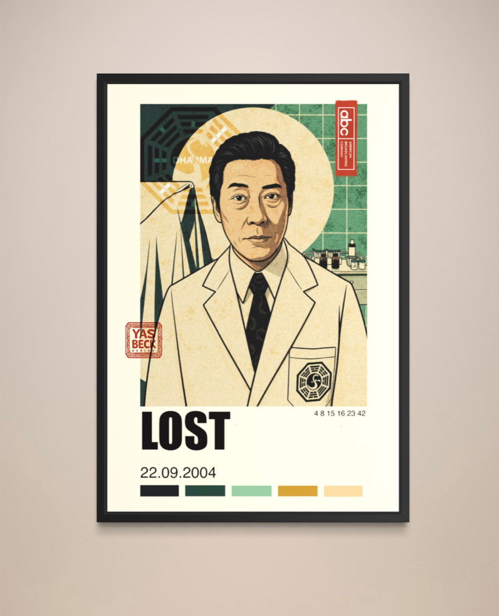 Lost Poster Featuring Dr. Pierre Chang | Vintage Dharma Initiative Art