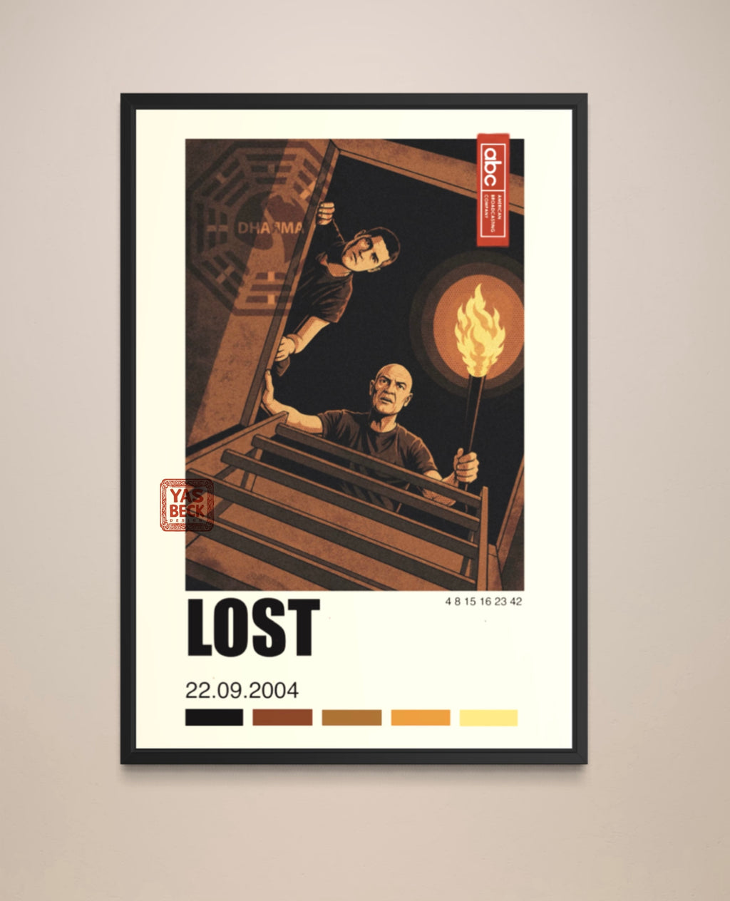 Lost Poster | Vintage TV Series Art Print Featuring John Locke & Jack