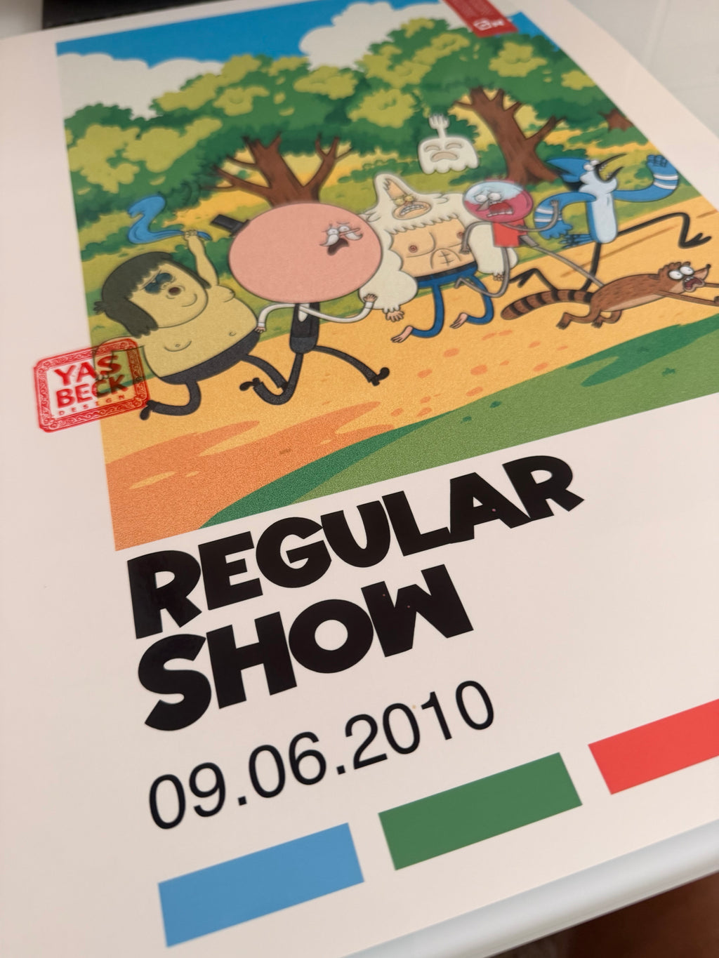 Regular Show Art Print Retro Cartoon Wall Art Mordecai & Rigby Fan Art Art Print in Two Sizes