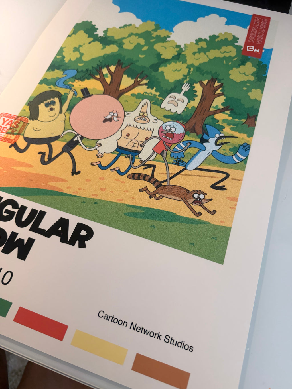 Regular Show Art Print Retro Cartoon Wall Art Mordecai & Rigby Fan Art Art Print in Two Sizes