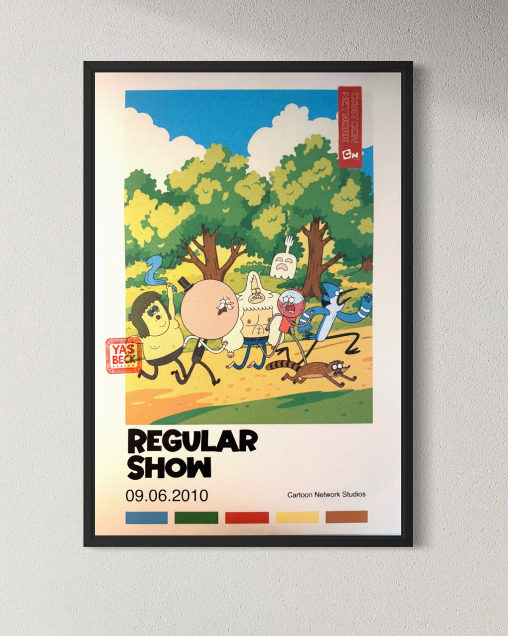 Regular Show Art Print Retro Cartoon Wall Art Mordecai & Rigby Fan Art Art Print in Two Sizes