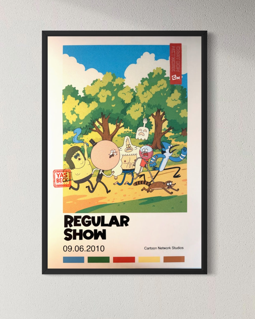 Regular Show Art Print Retro Cartoon Wall Art Mordecai & Rigby Fan Art Art Print in Two Sizes