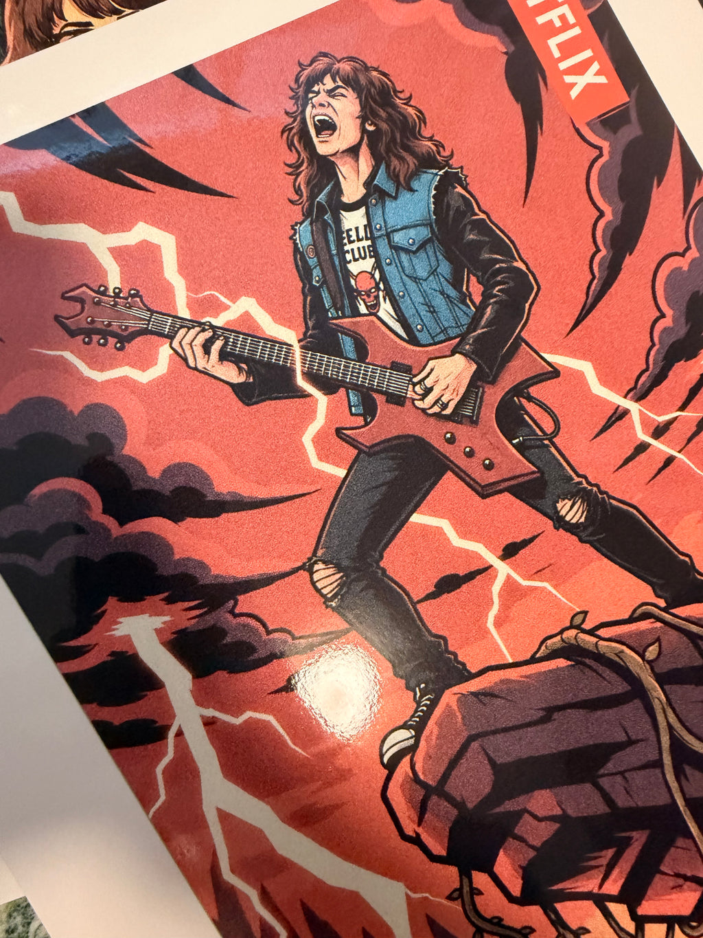 Stranger Things Eddie Munson UpsideDown Poster Art Wall season 4 Netflix (Copy)