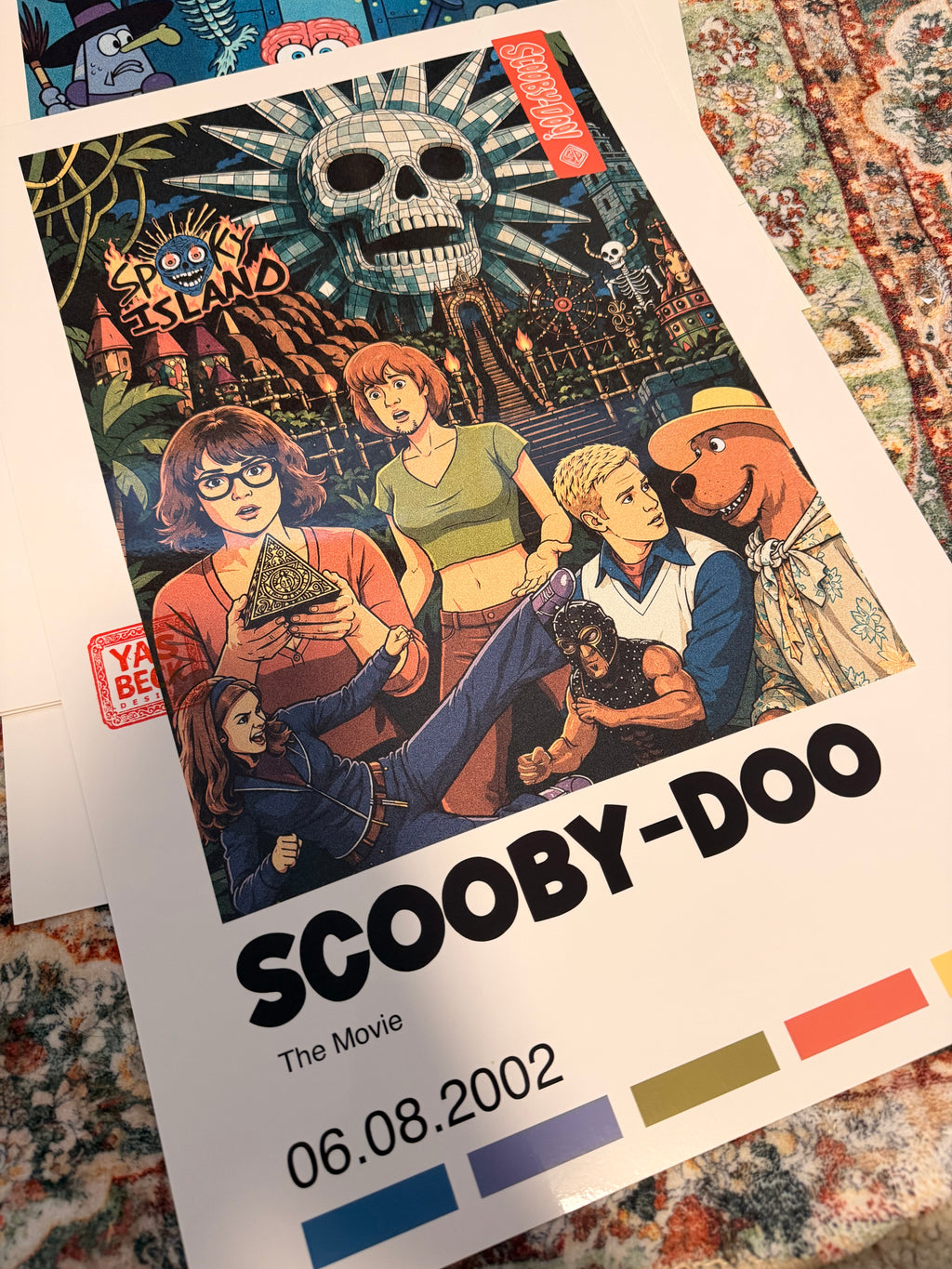 Scooby-Doo Movie Poster 2002 Art Wall Velma Daphne Fred Spooky Island
