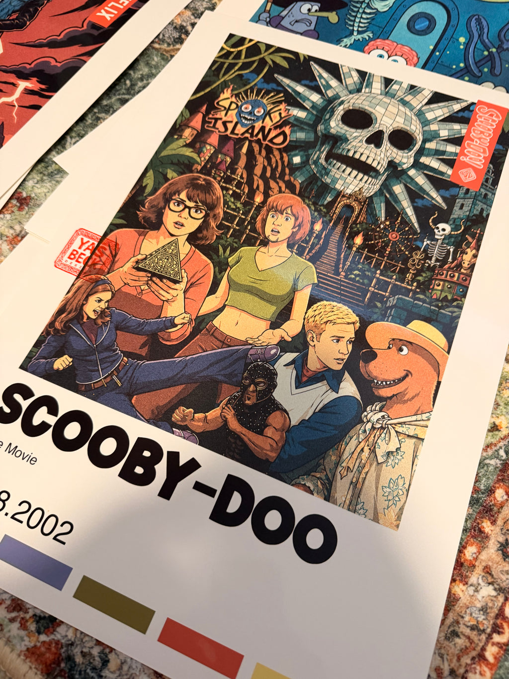 Scooby-Doo Movie Poster 2002 Art Wall Velma Daphne Fred Spooky Island