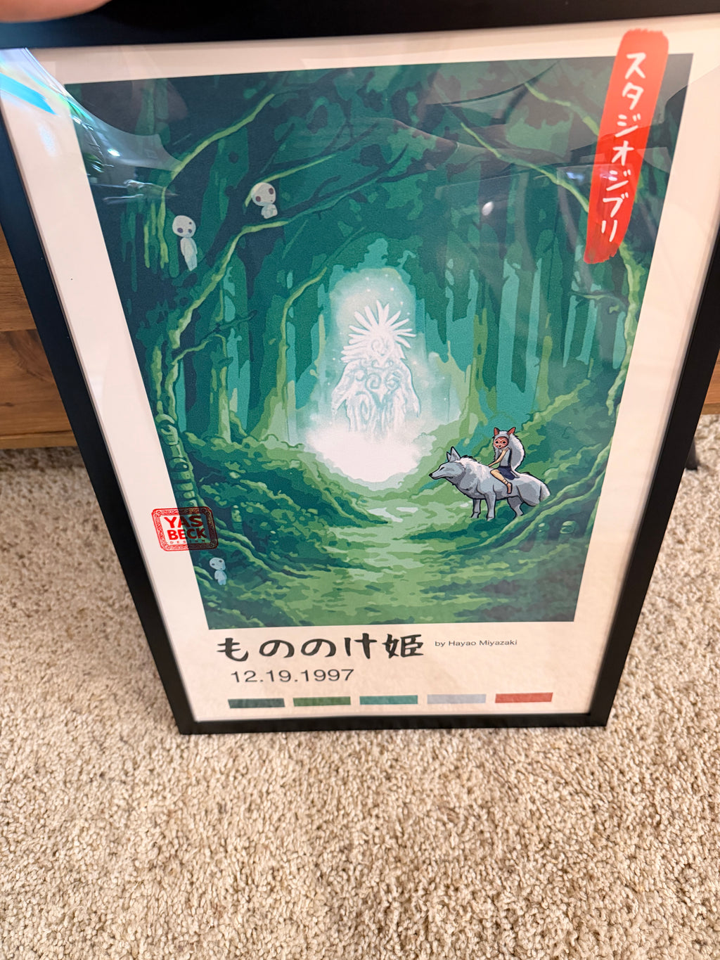 Studio Ghibli Prints Set, Mononoke and Kiki Wall Art Collection
