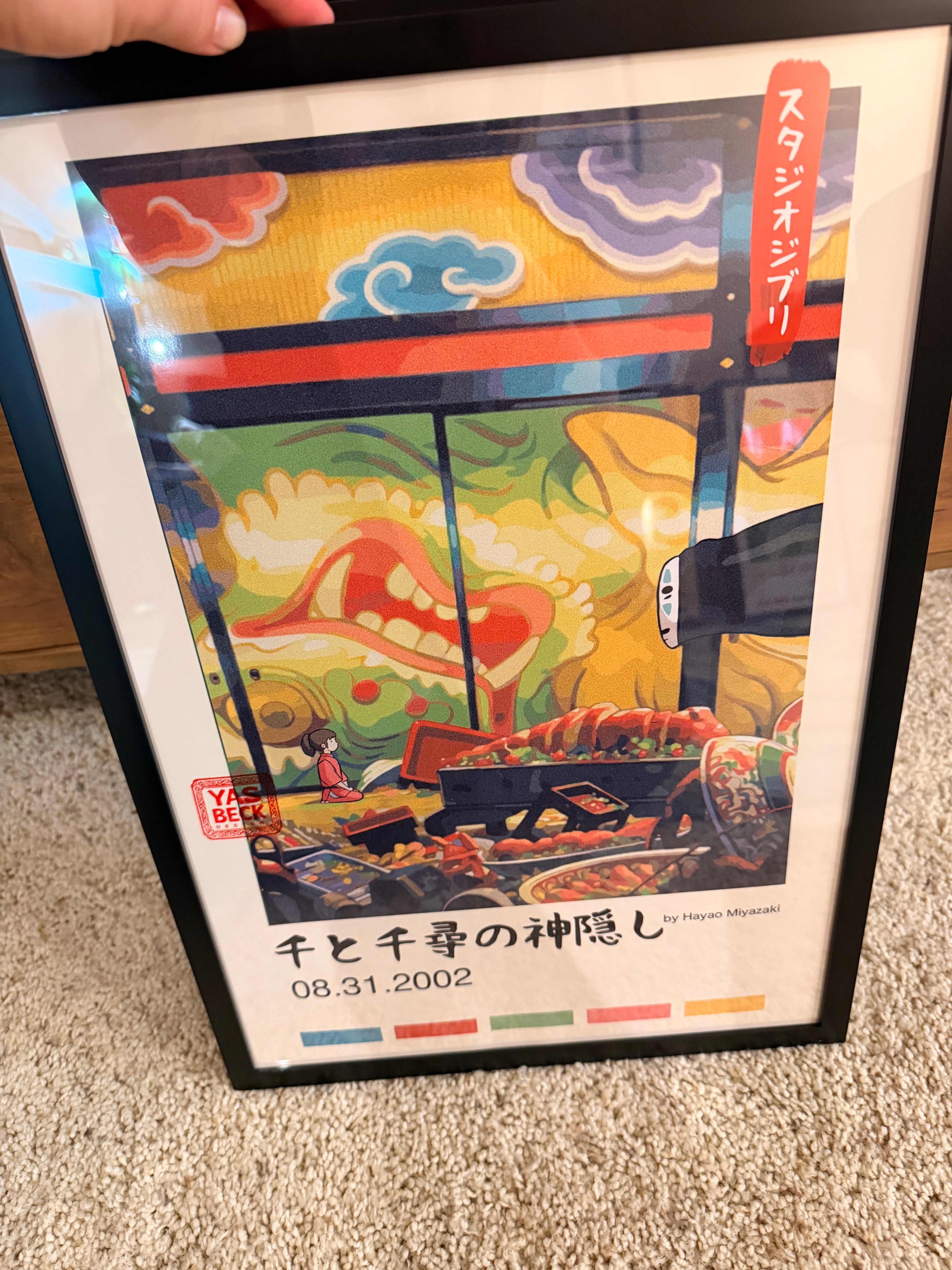 Studio Ghibli Prints Set, Mononoke and Kiki Wall Art Collection
