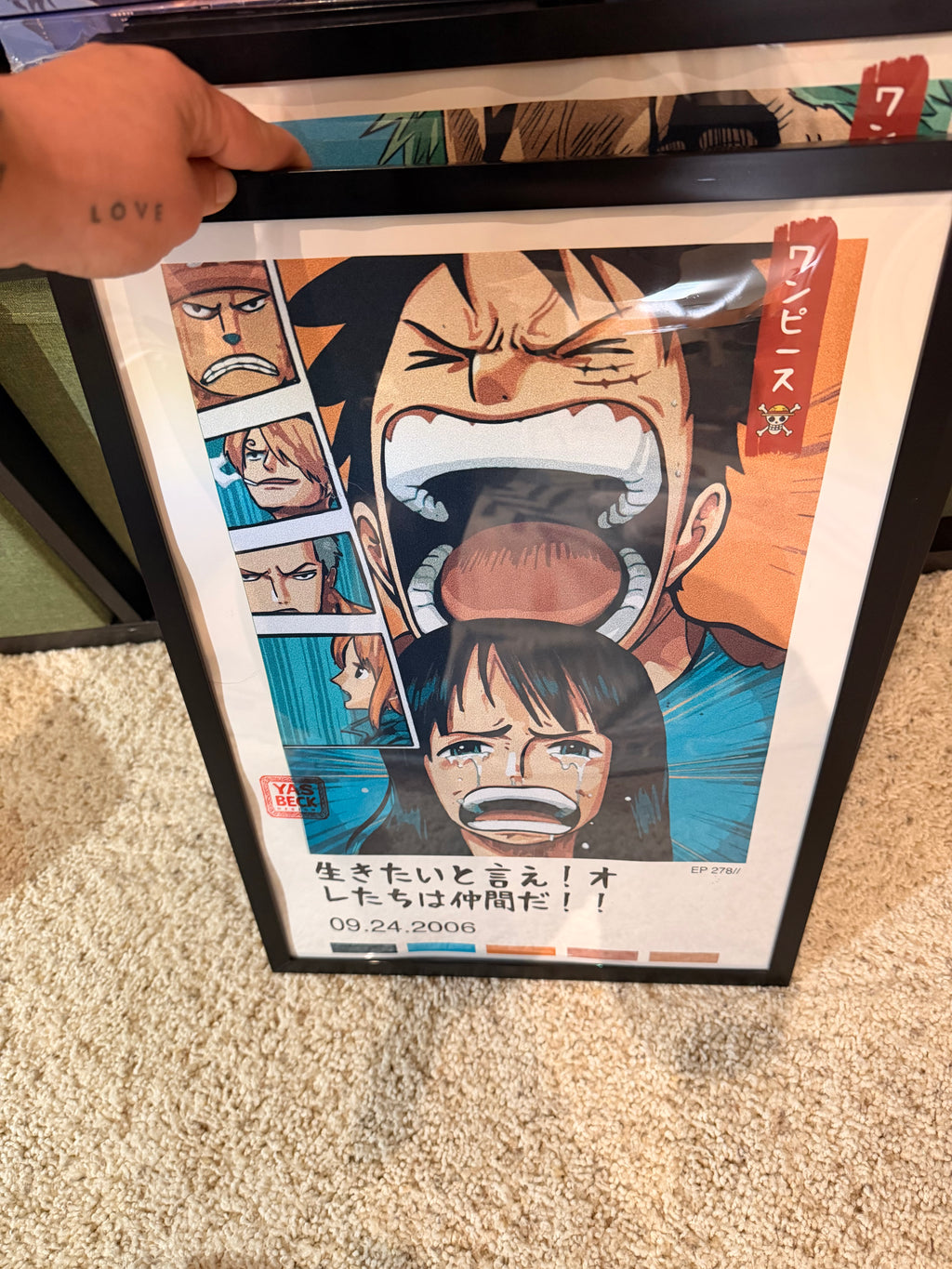 One Piece Poster, Luffy and Robin EP 278 Fan Art Print in Two Sizes
