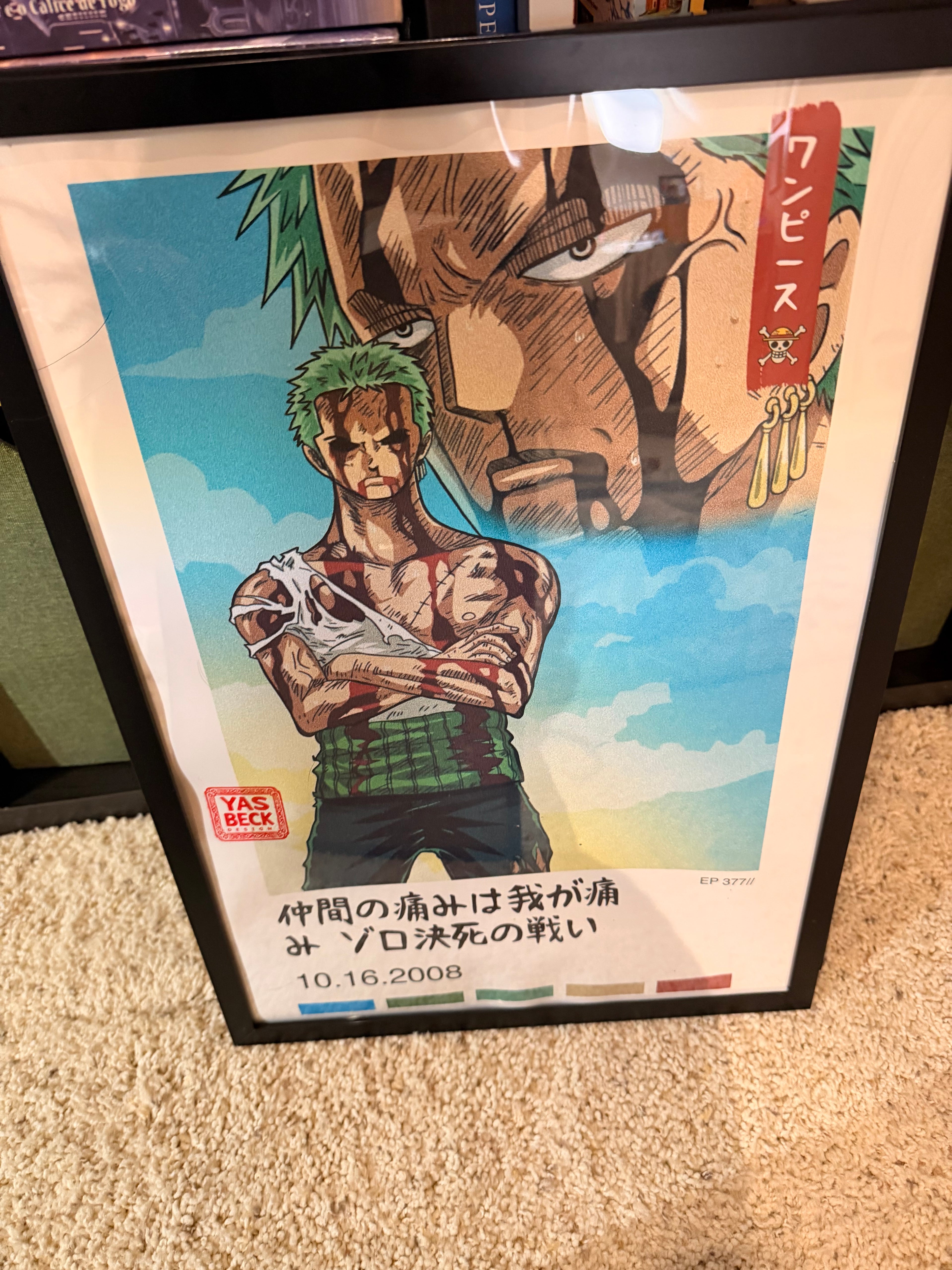 One Piece Poster Featuring Zoro, Glossy Print in Two Sizes