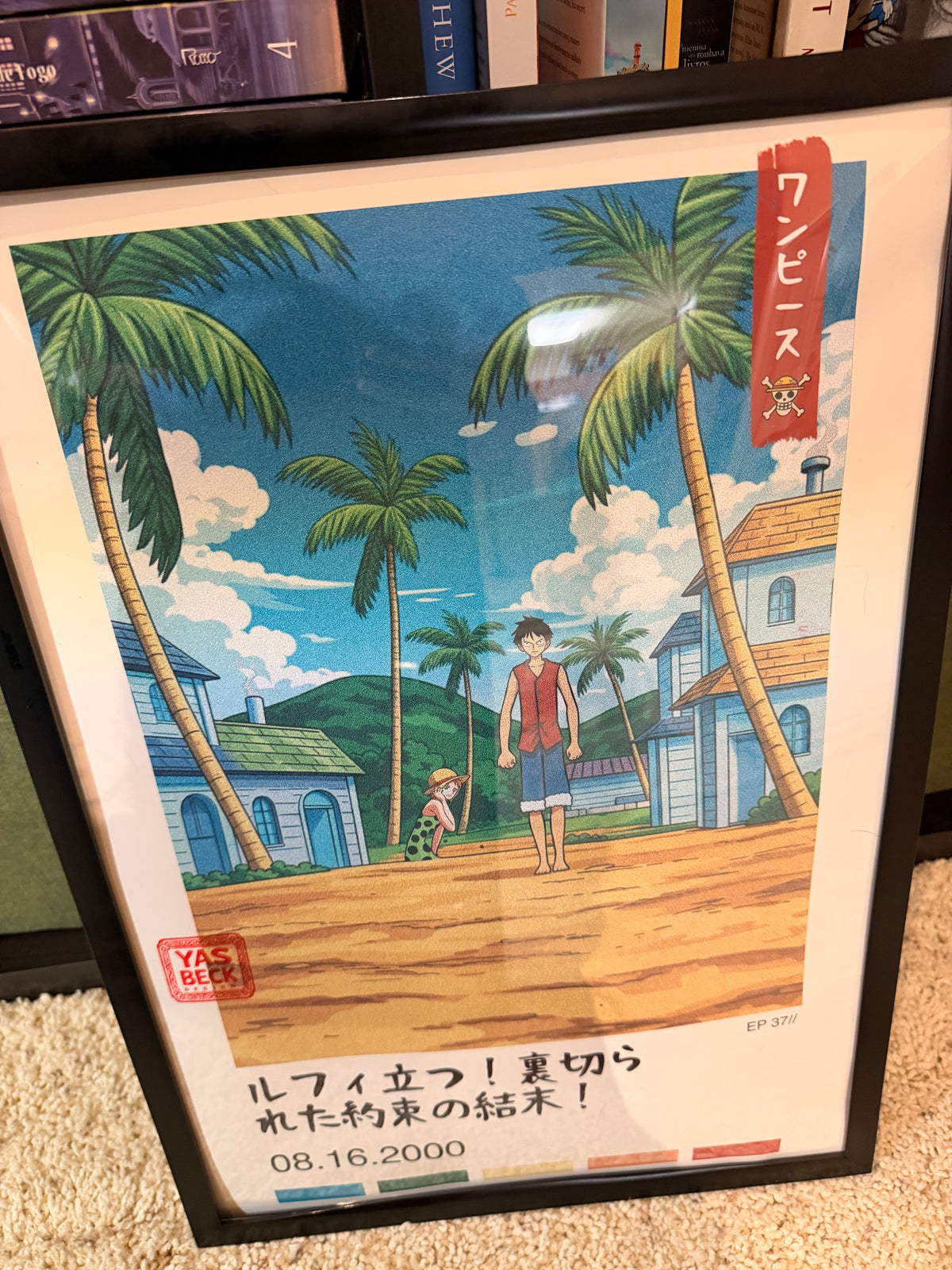 One Piece Poster Featuring Luffy and Nami, Glossy Print Wall Art
