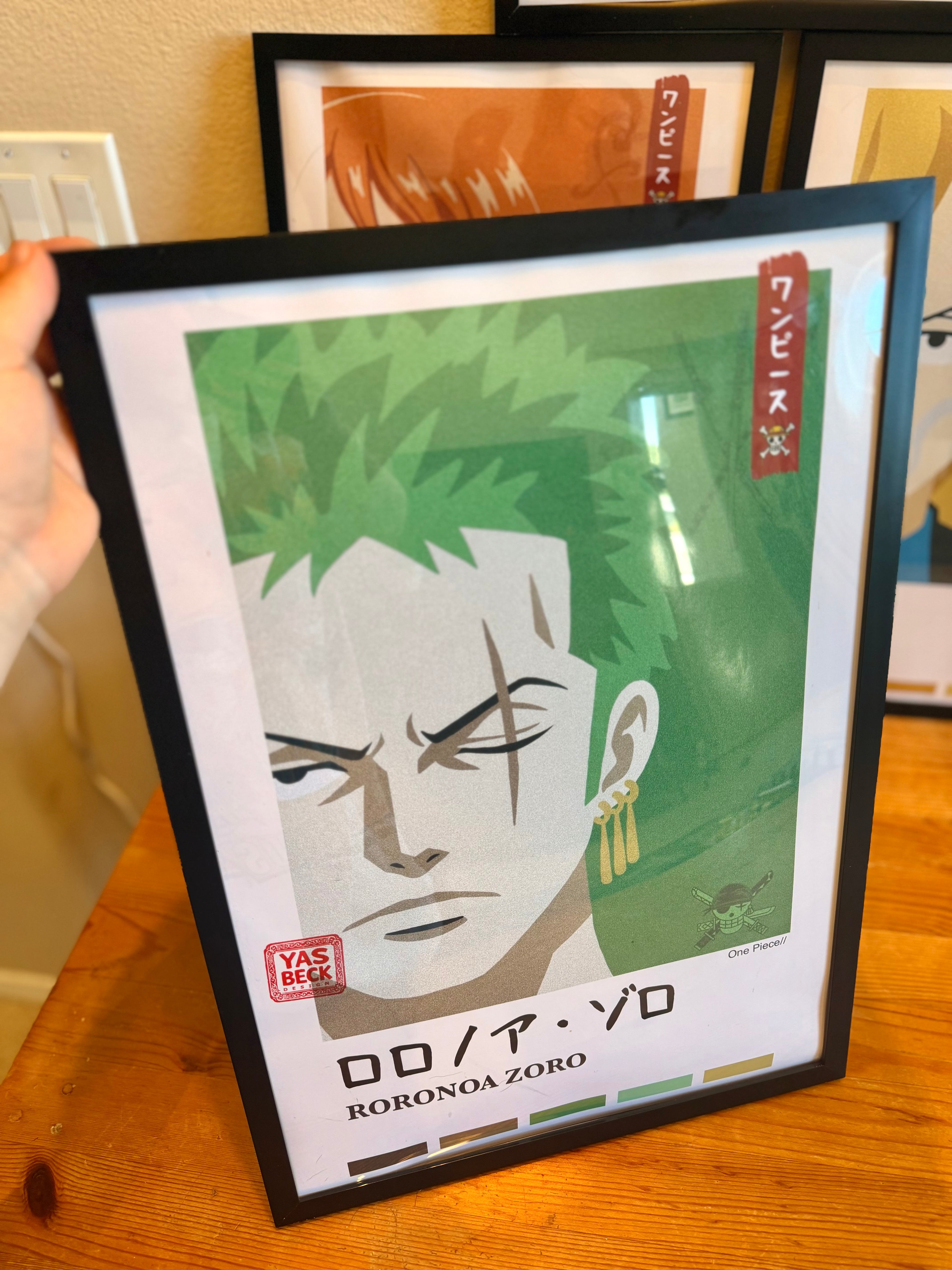 One Piece Wall Art, Roronoa Zoro Poster in Two Sizes