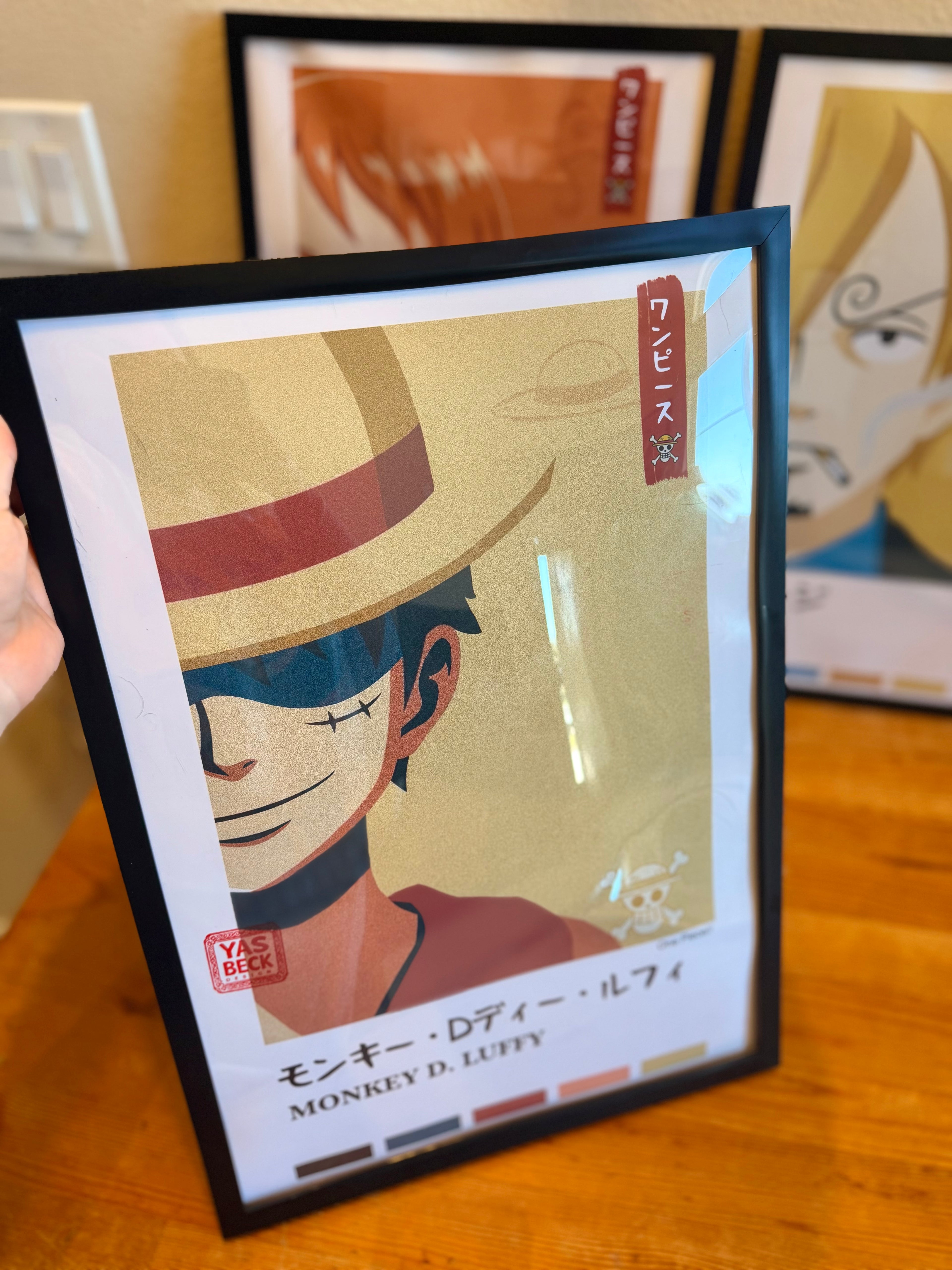 One Piece Poster, Luffy Wall Art Print in Two Sizes