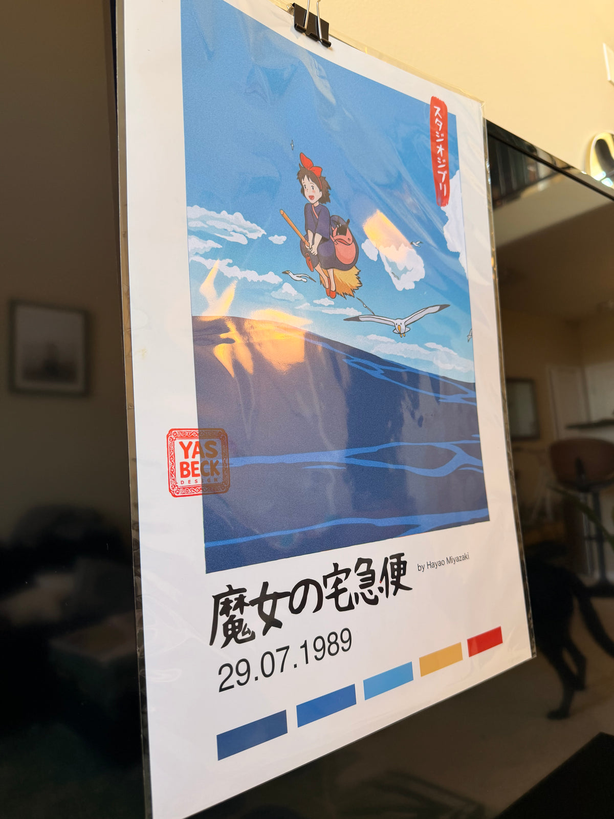 Kiki's Delivery Service Poster Print, Studios Ghibli Anime Art in Two Sizes