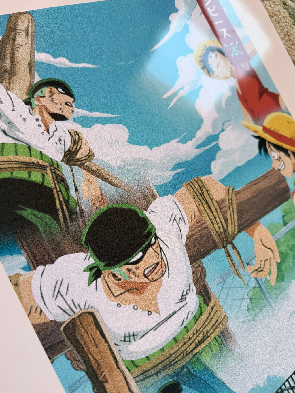 One Piece Poster Featuring Luffy and Zoro - Anime Wall Art Print