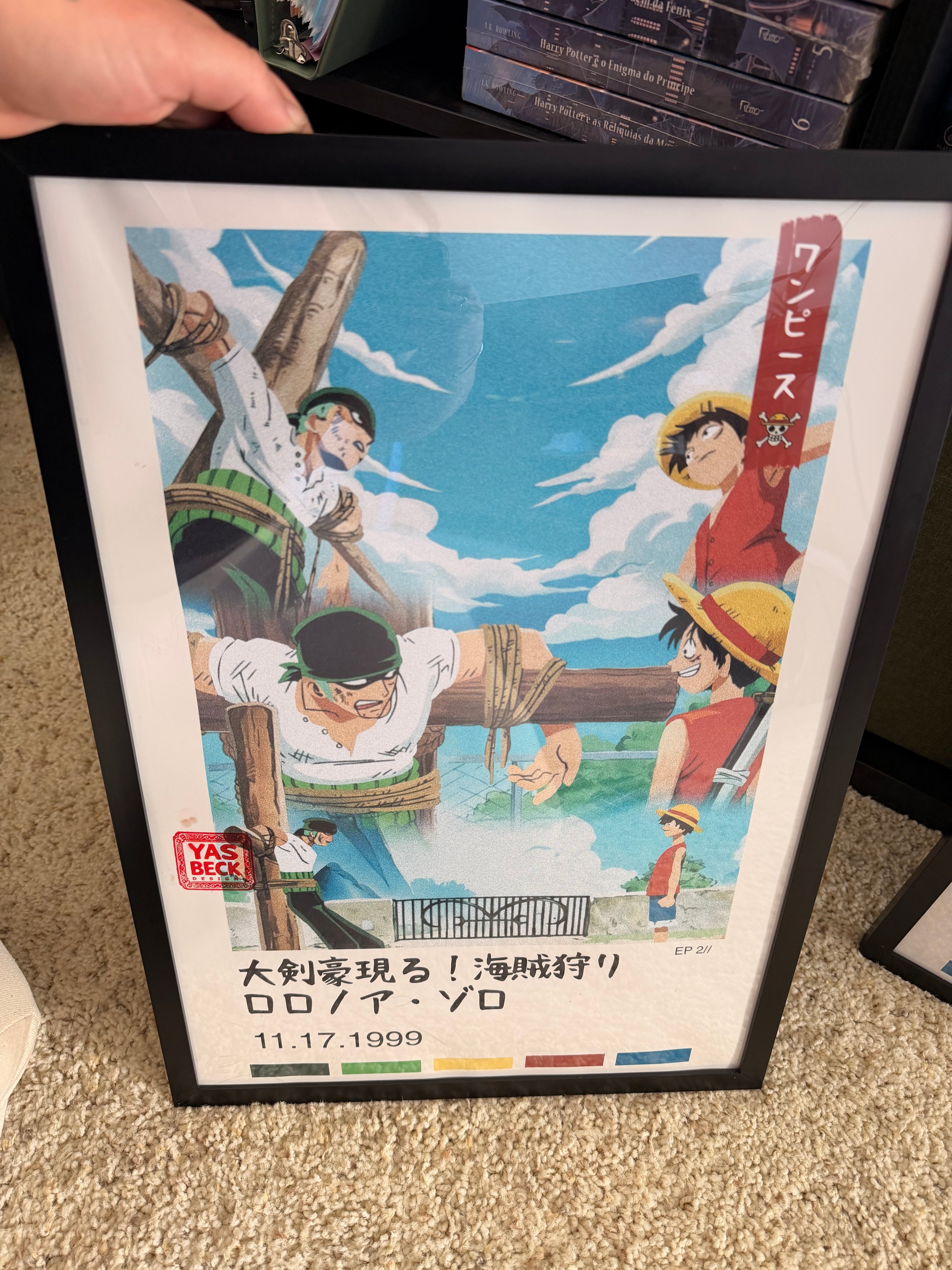 One Piece Poster Featuring Luffy and Zoro - Anime Wall Art Print