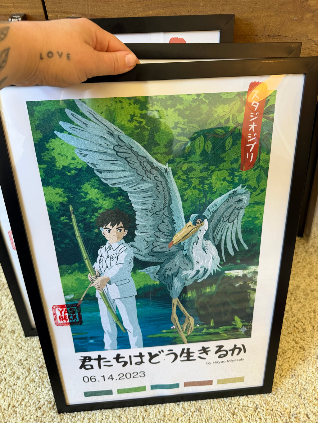 Studio Ghibli Anime Poster Set, Castle in the Sky, Porco Rosso, Heron Prints