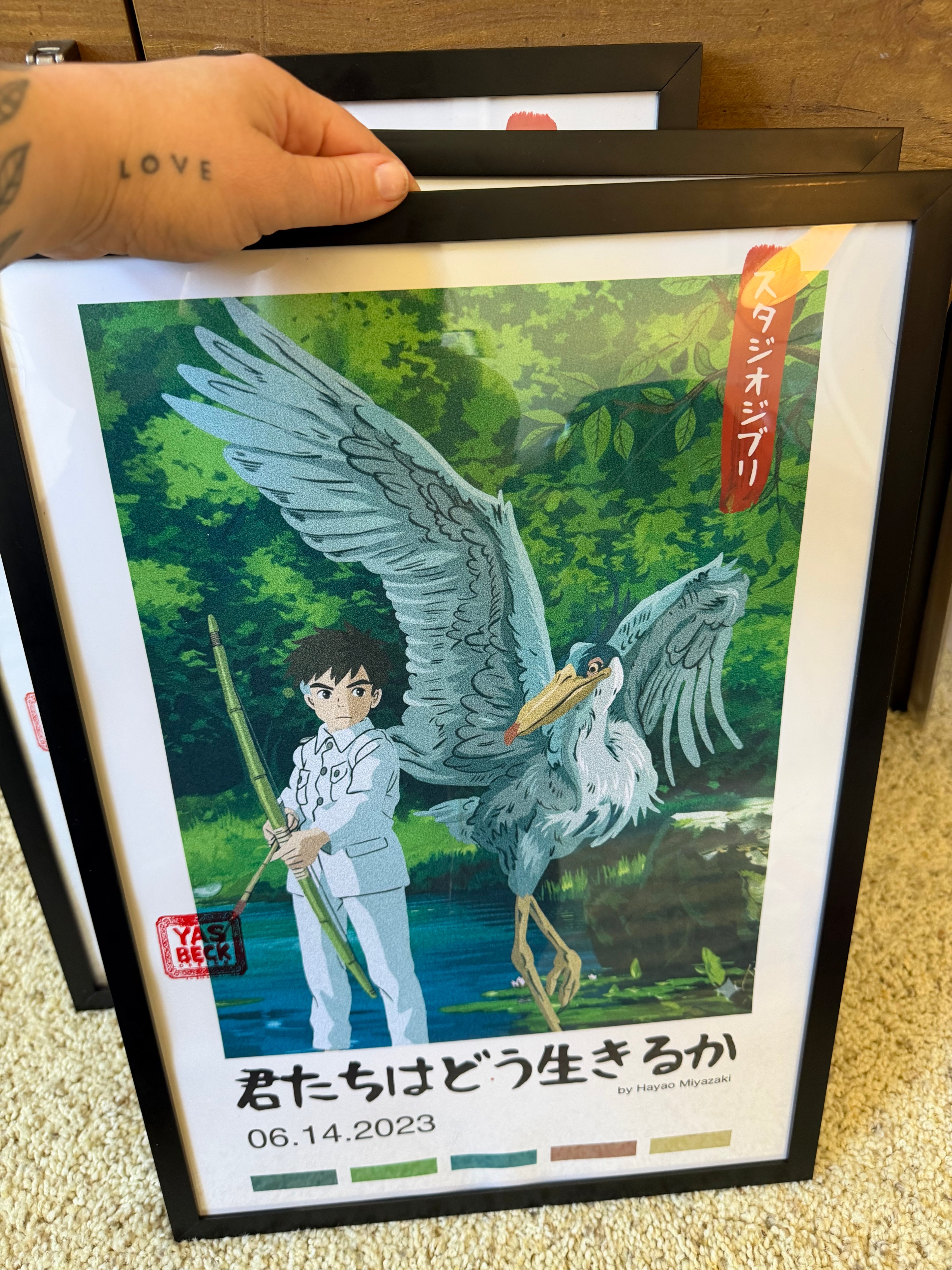 Studio Ghibli Anime Poster Set, Castle in the Sky, Porco Rosso, Heron Prints
