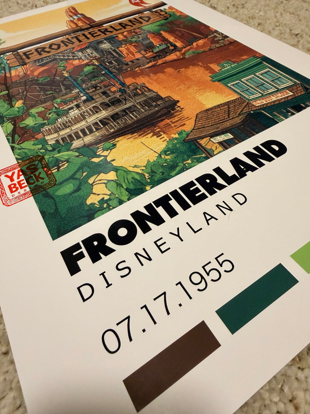 Frontierland Poster, Disneyland Wall Art in Glossy Print