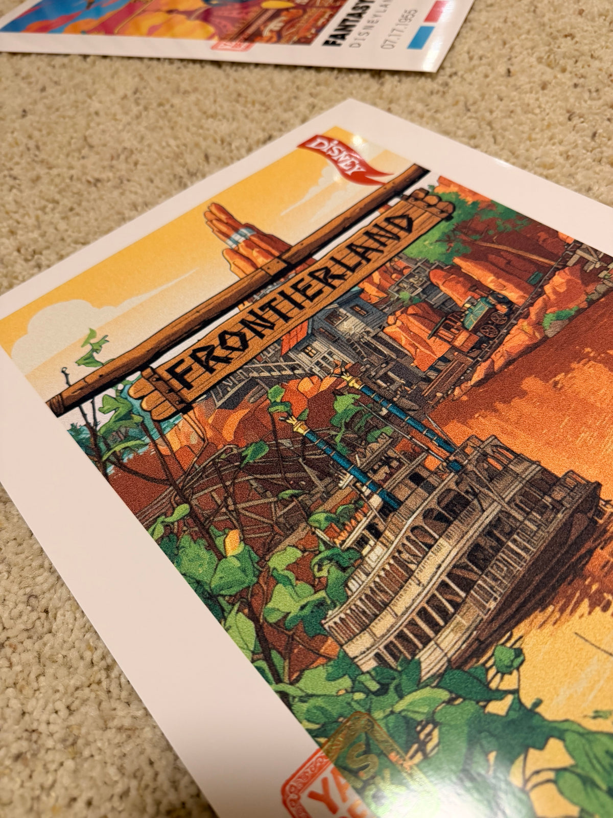 Frontierland Poster, Disneyland Wall Art in Glossy Print