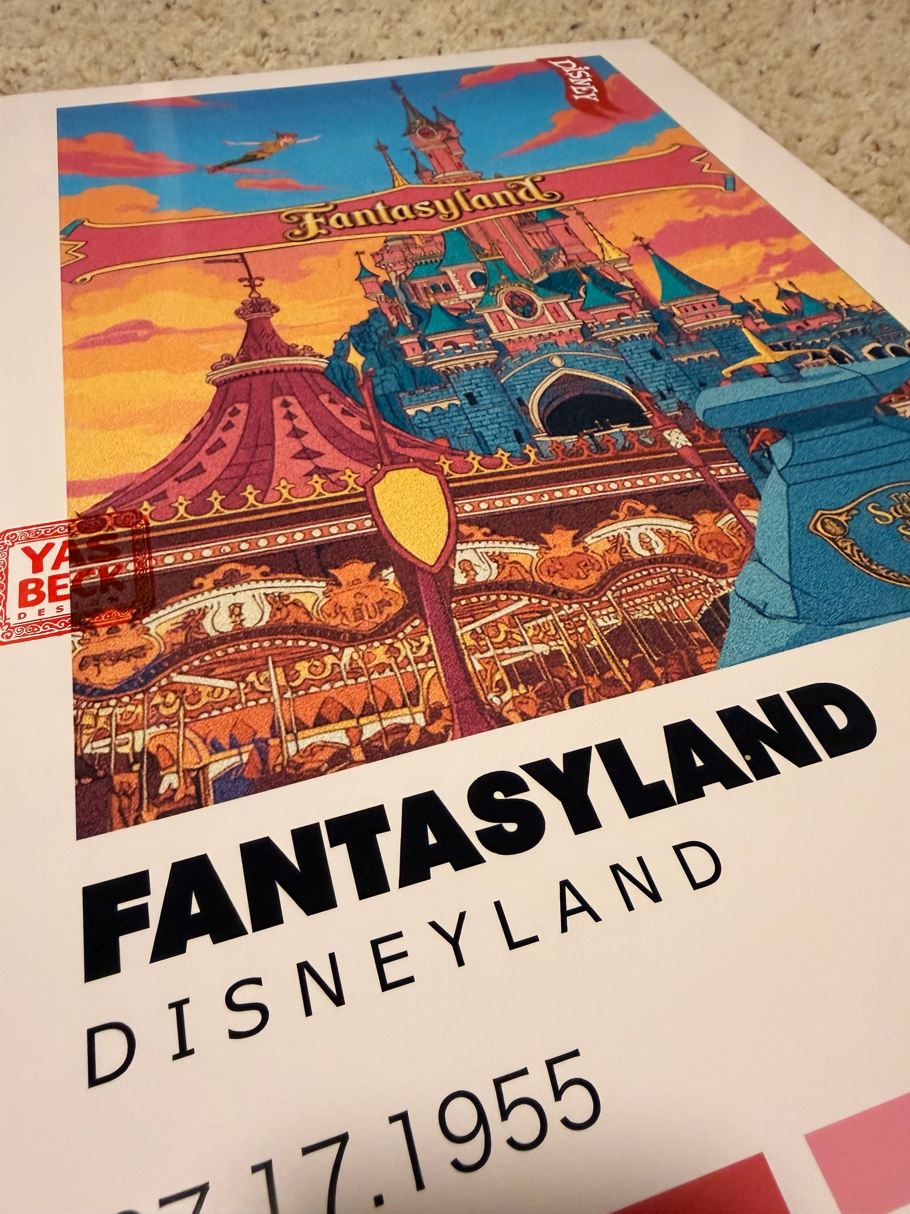 Fantasyland Poster, Disneyland Wall Art Print in Two Sizes