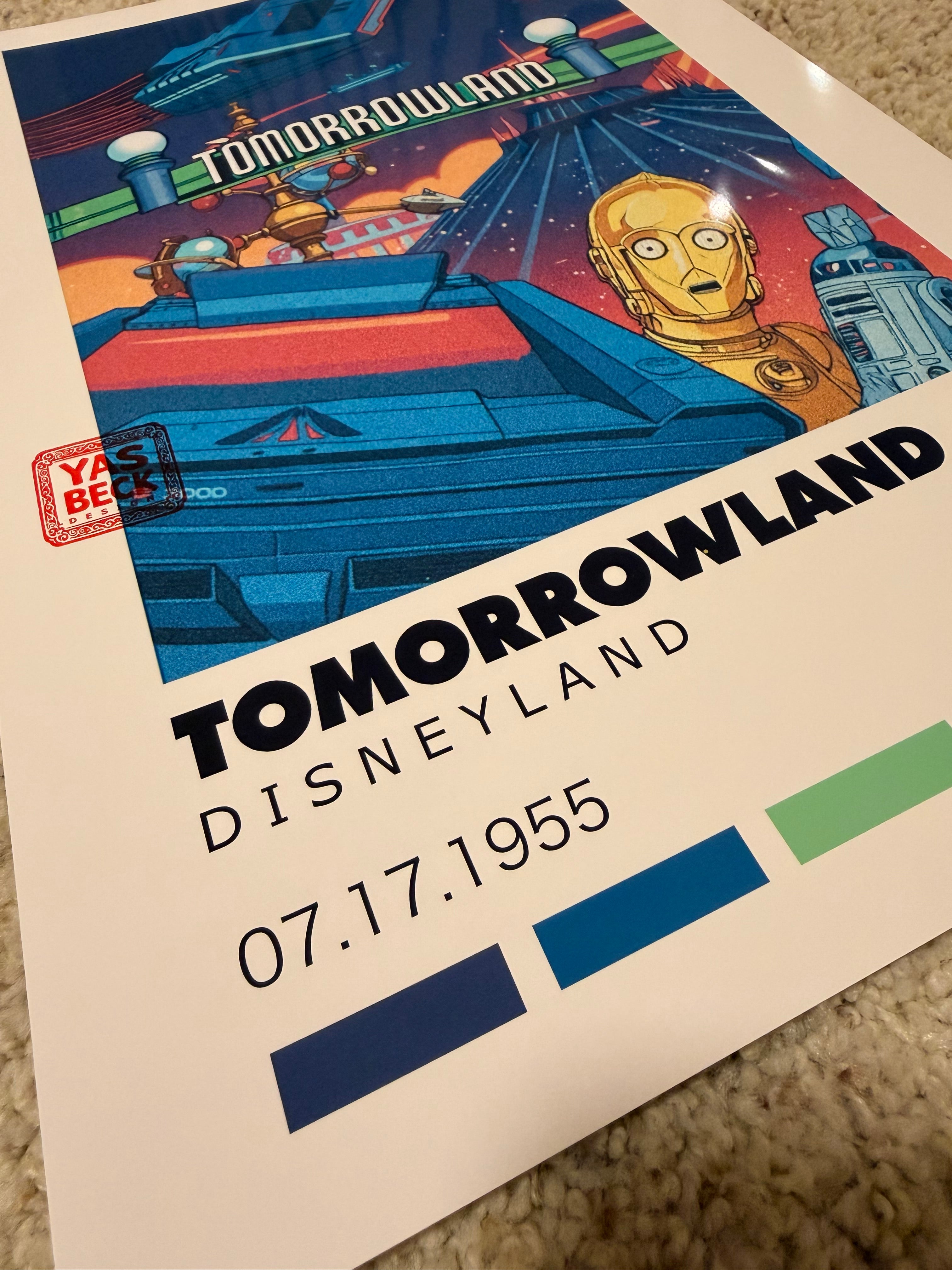 Disneyland Tomorrowland Poster - Colorful Wall Art Print for Disney Fans